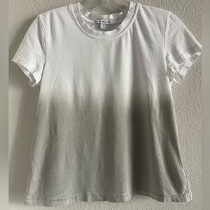 James Perse Vintage Little Boy Tee in Ombre White and Gray